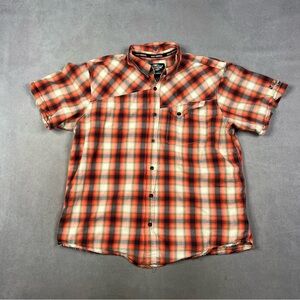 Harley-Davidson Red and Black Plaid Shirt